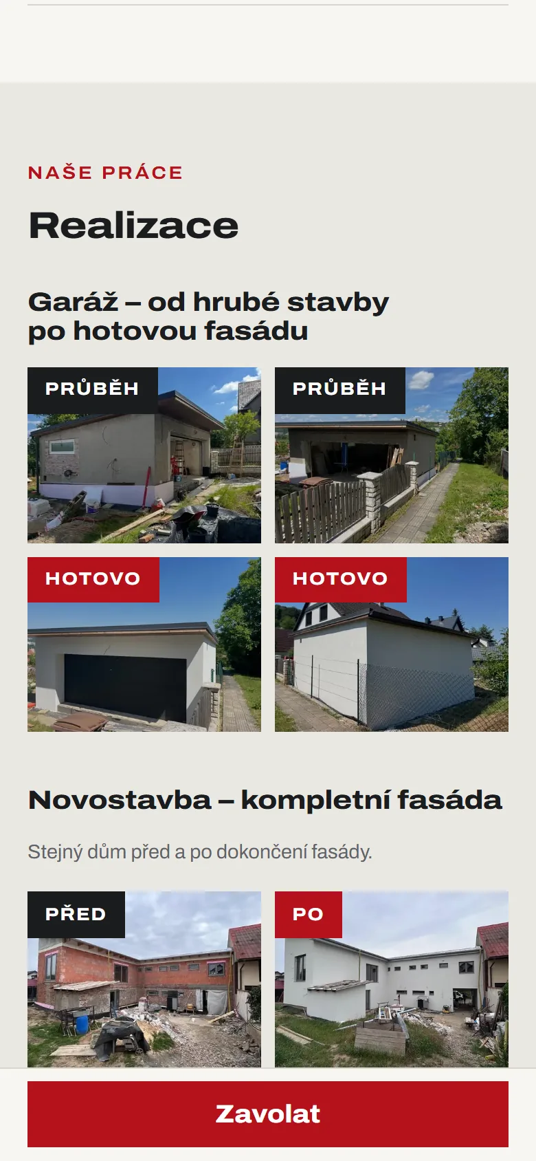 Realizace na telefonu