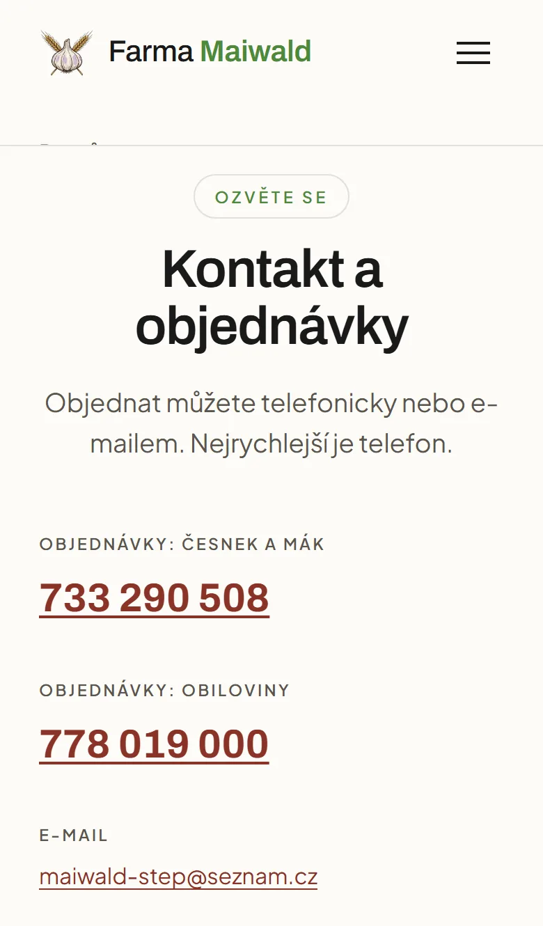 Kontakt na telefonu se dvěma čísly