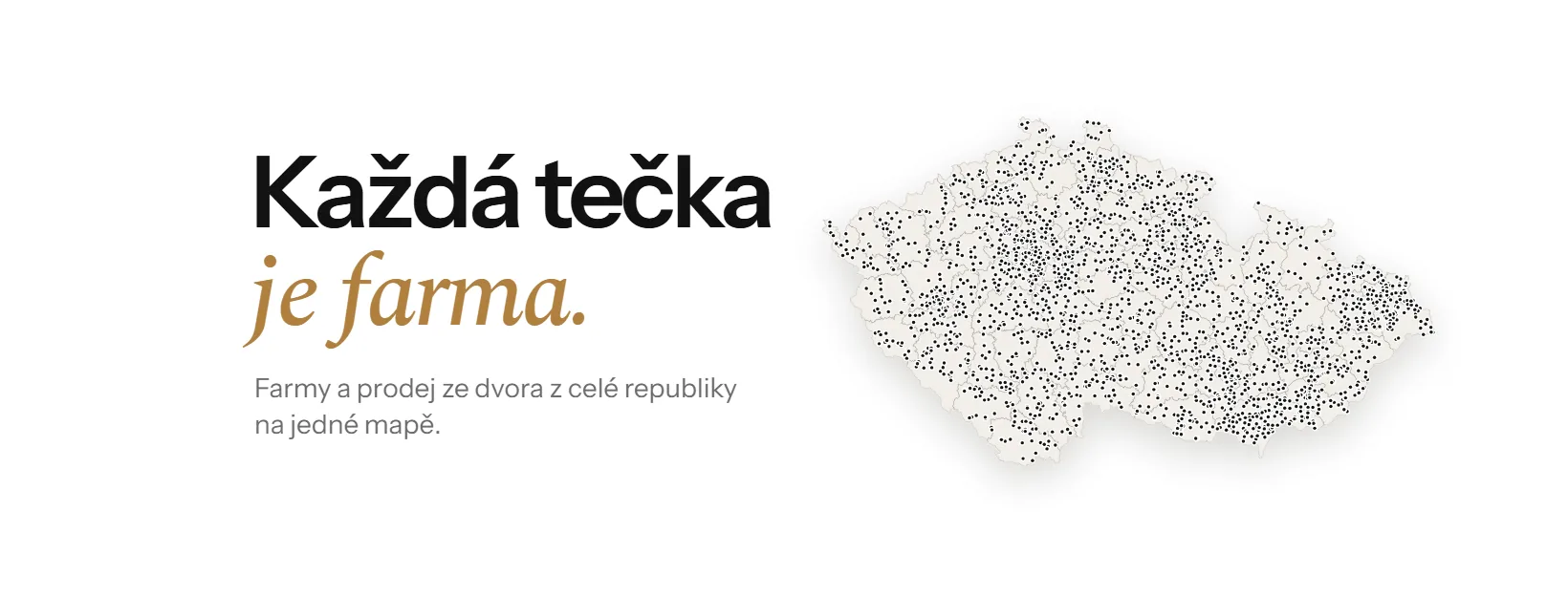 Úvodní fotka na Facebooku: Každá tečka je farma