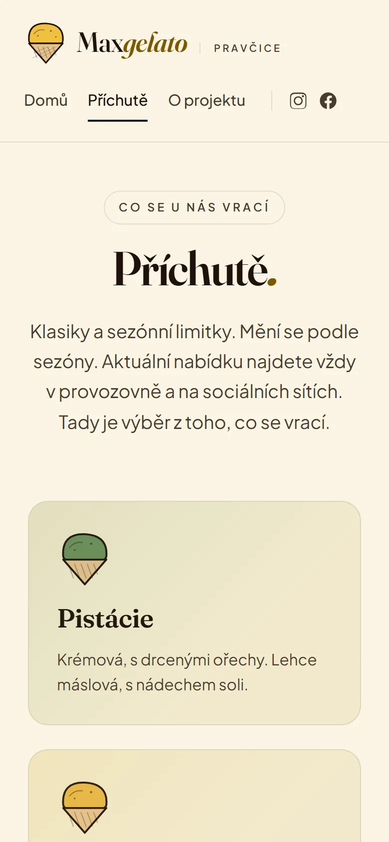 Příchutě na telefonu
