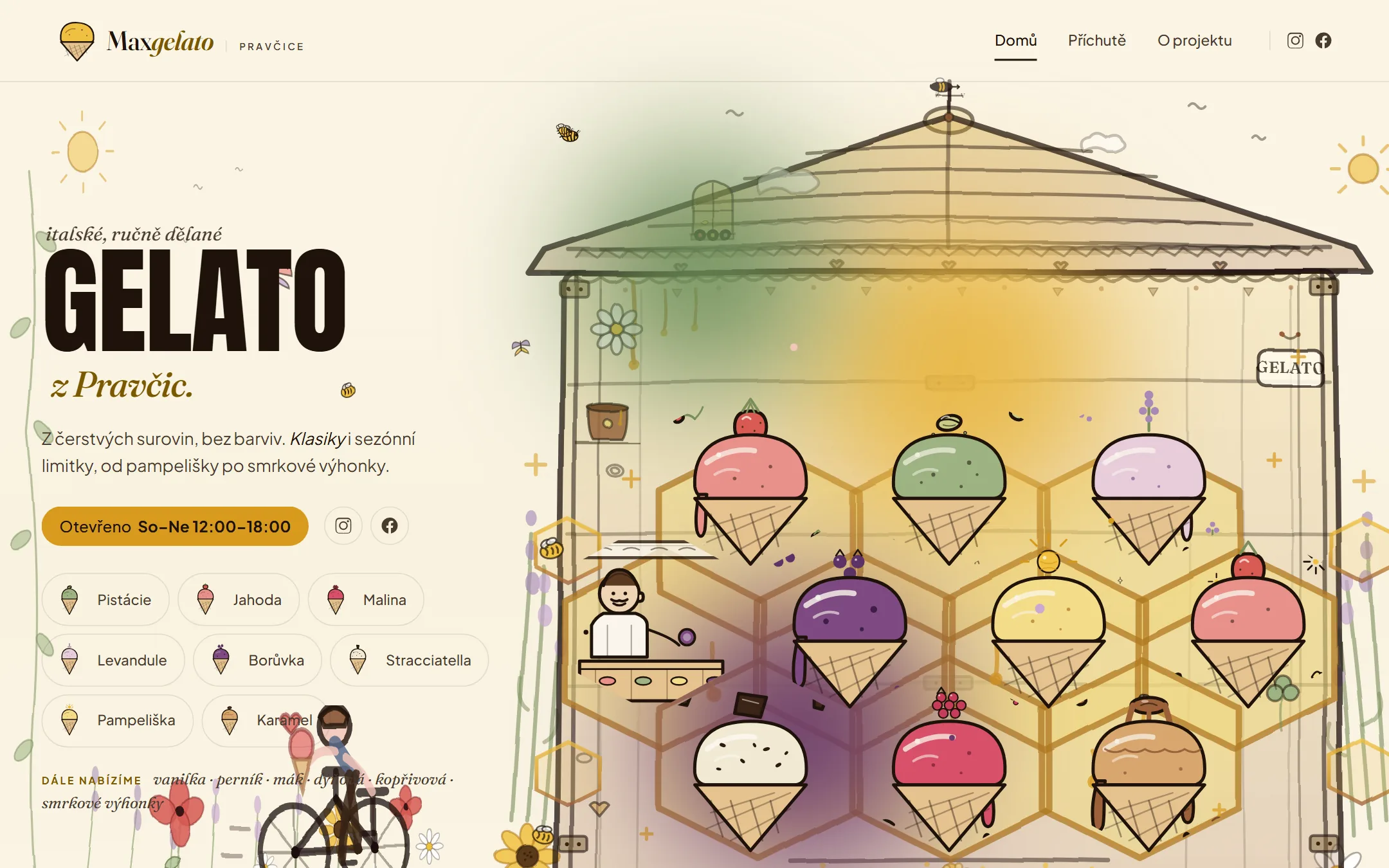 Web Maxgelato na počítači