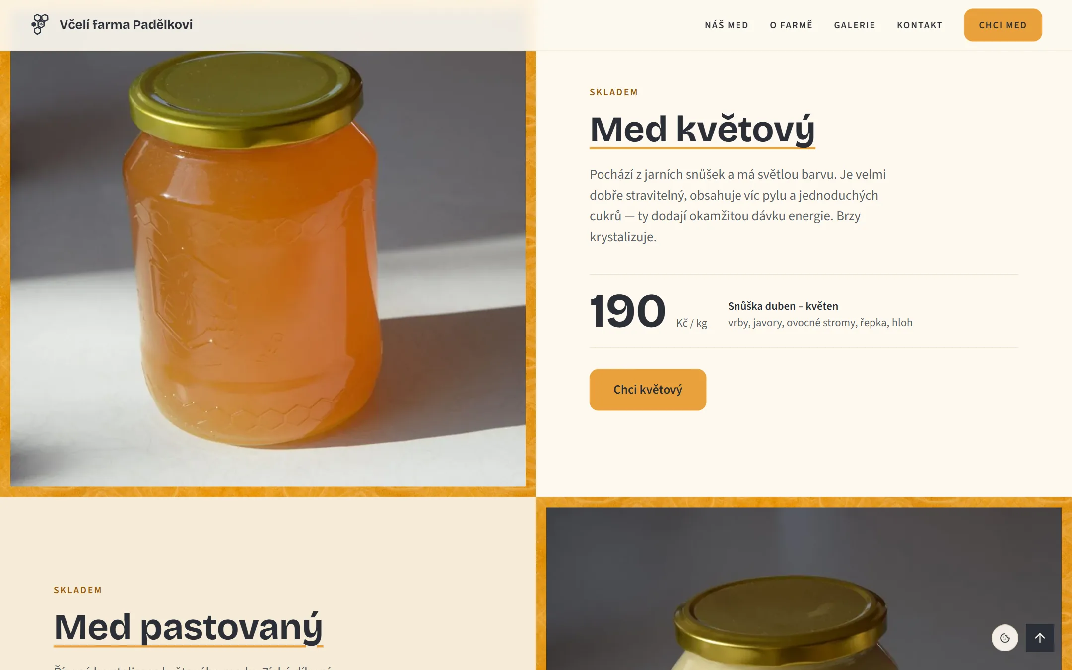 Přehled medů na webu